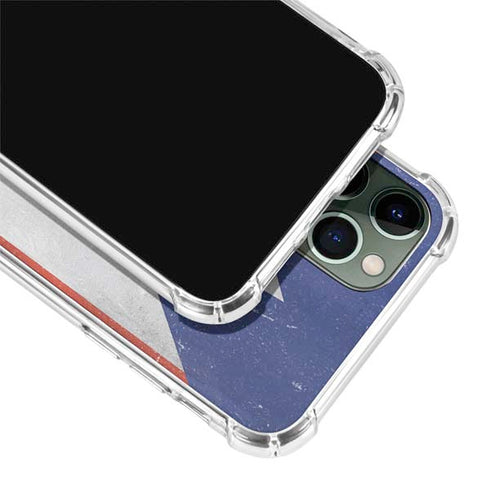 Puerto Rico Flag Distressed iPhone 12 Pro Clear Case